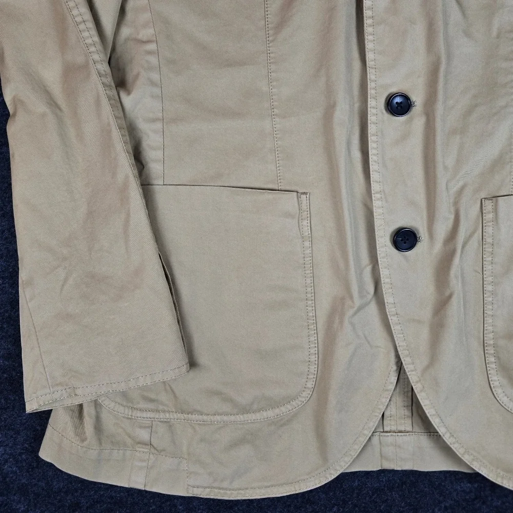 Spier Mackay Mens Khaki Unstructured Slim Normal Sportcoat Blazer Size 38S